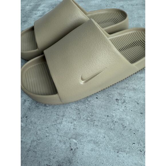 Nike calm slide slipper in khaki color size M8/W9 - Picture 2 of 5